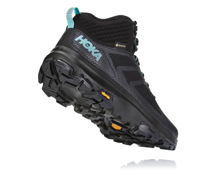 Hiking Boots Womens - Hoka One One Toa GORE-TEX - Black - HGECSUA-53